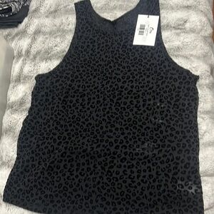 Zyia Large leopard mesh tank NWT